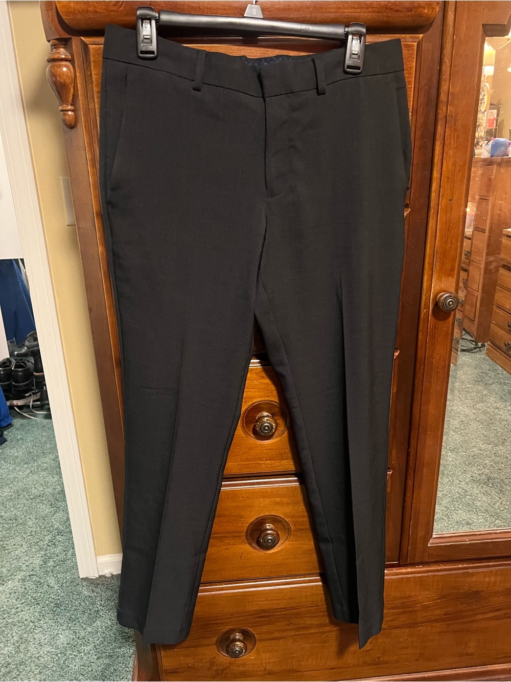 Perry Ellis Dark Navy Dress Pants with Patterned Waistband (30/30)